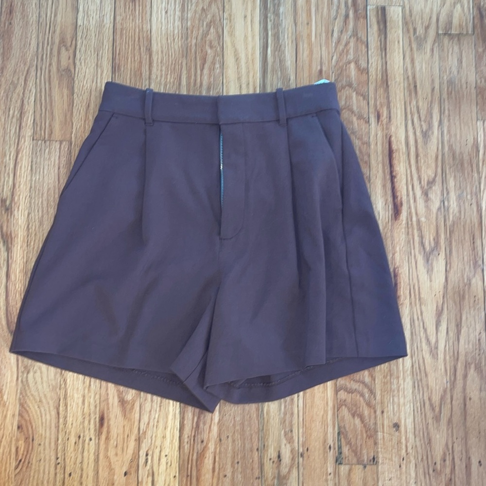 Brown A&F Sloane Tailored Shorts